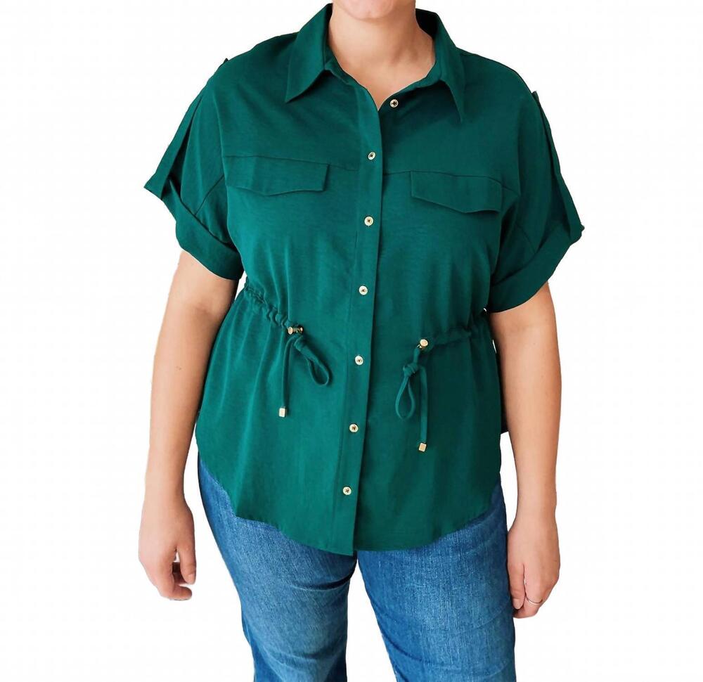 NEW SPIN USA faith top in dark green